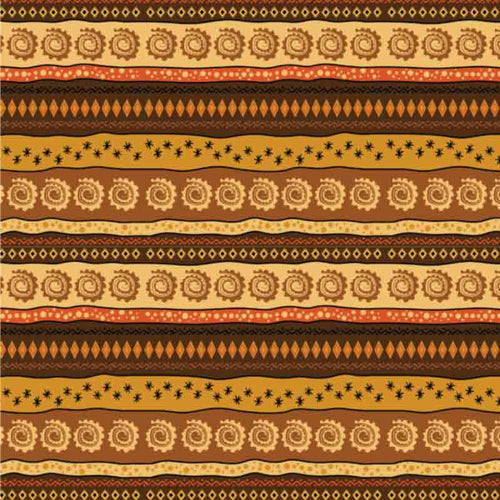 African Pattern - Ankara Brown Gold #14 (Sublimation Transfer)