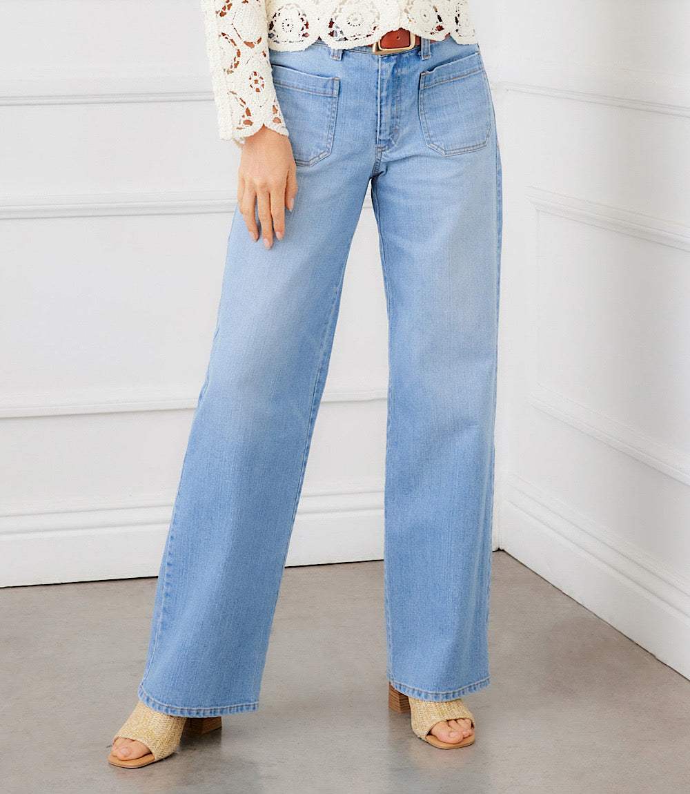 Petite Size Lauren Patch Pocket Jeans