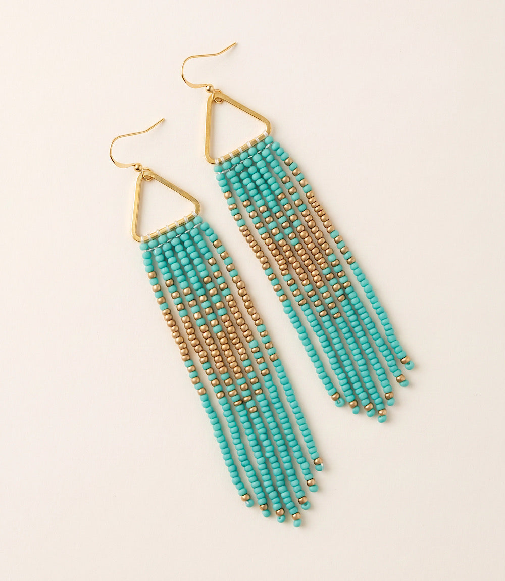 Triangle Beaded Earrings