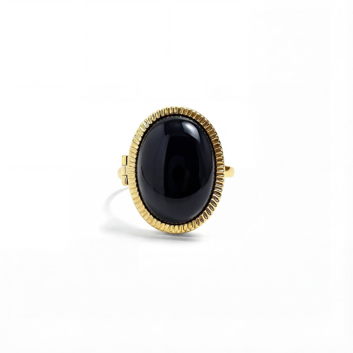 Personalized Semiprecious Locket Ring