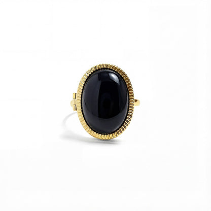 Personalized Semiprecious Locket Ring