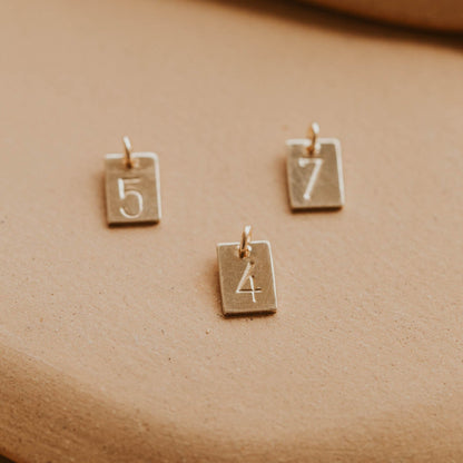 Digits Tag Charm