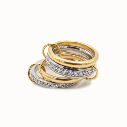 Valerie Two Tone Stacked Diamond Ring