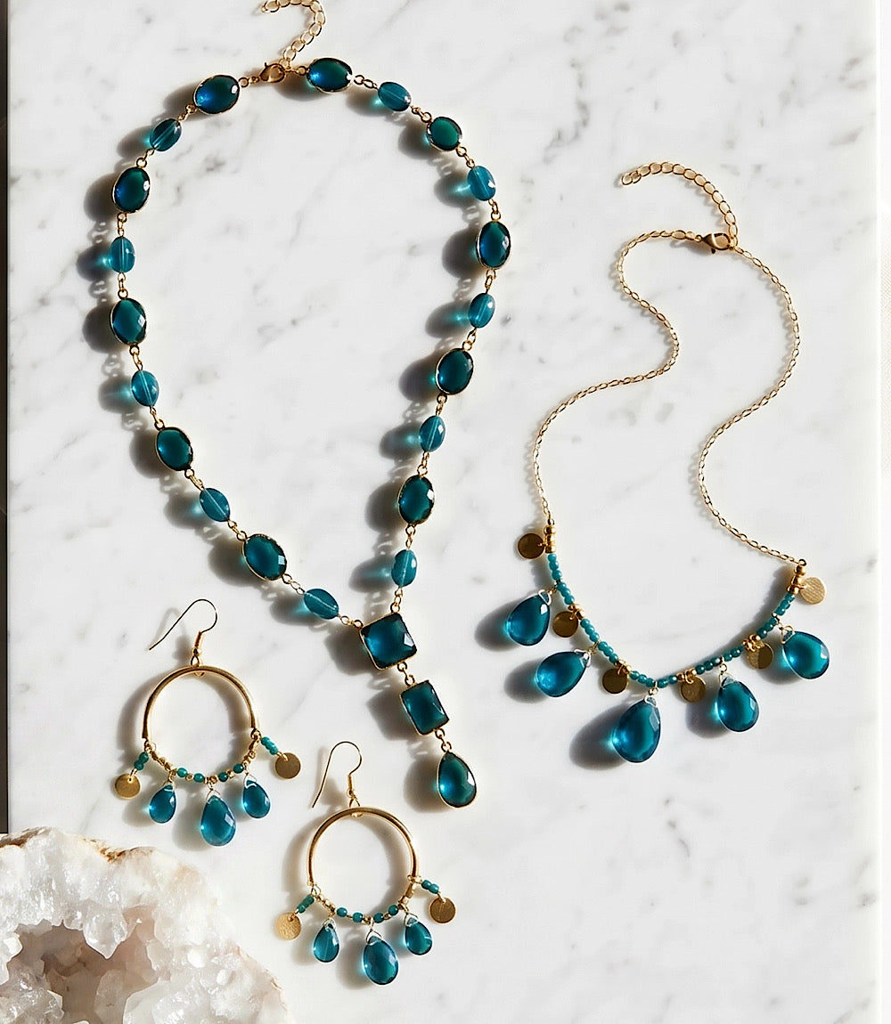 Teal Topaz Statement Necklace