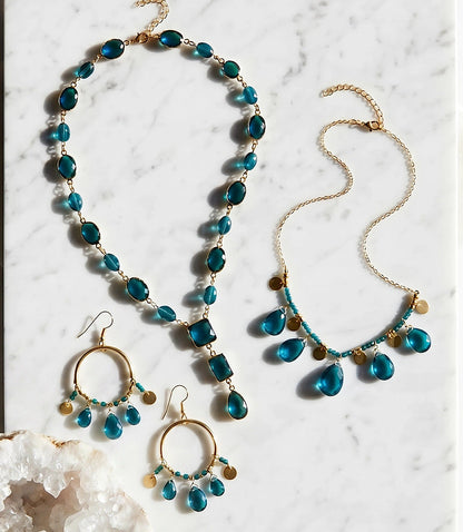 Teal Topaz Statement Necklace