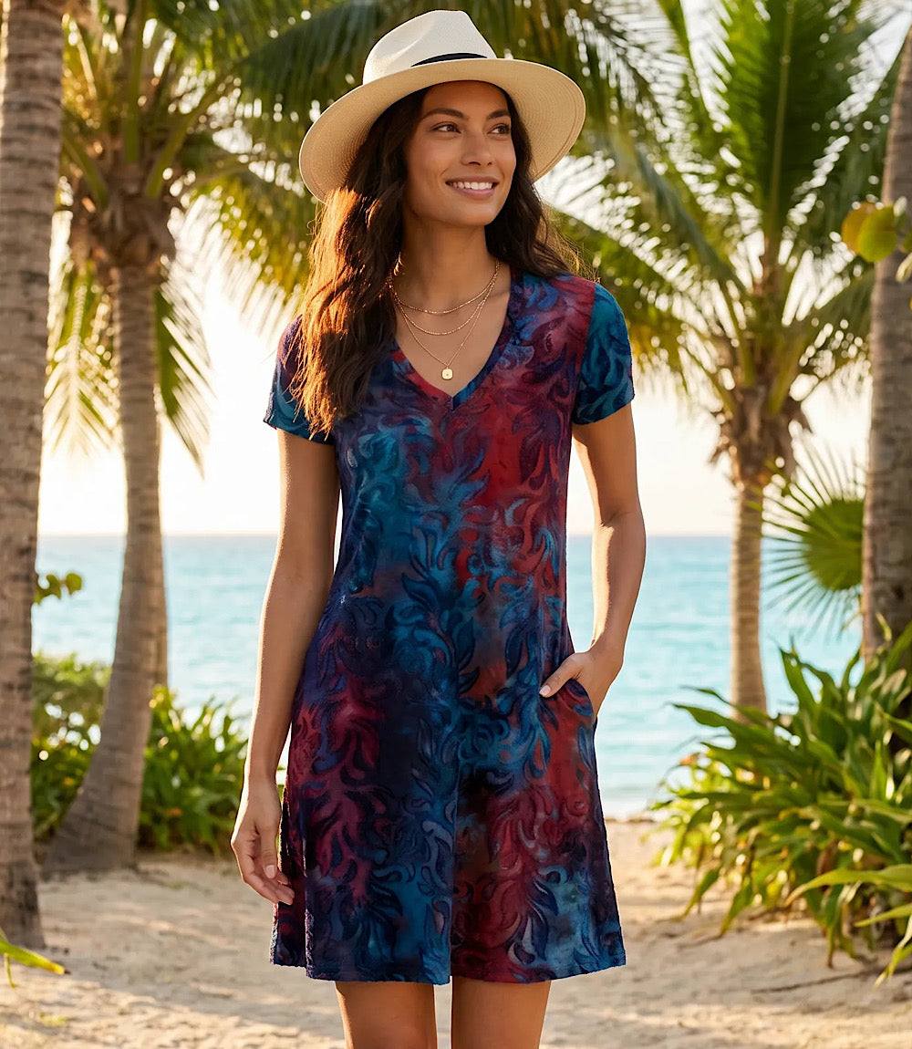 Short Sleeve A-Line Dress