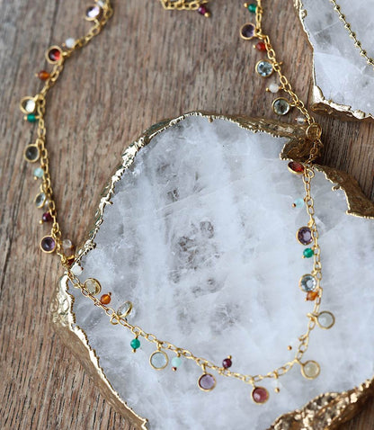 Multi Color Gemstone Necklace