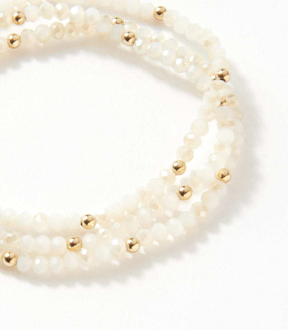 Beaded Crystal Bracelets, Set Of 3