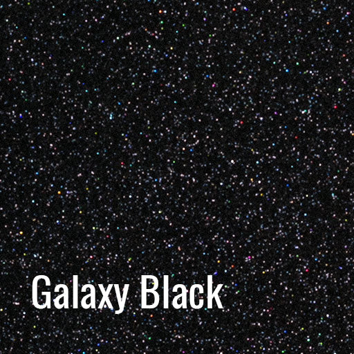 12" Galaxy Black - Siser Glitter Heat Transfer Vinyl (HTV)