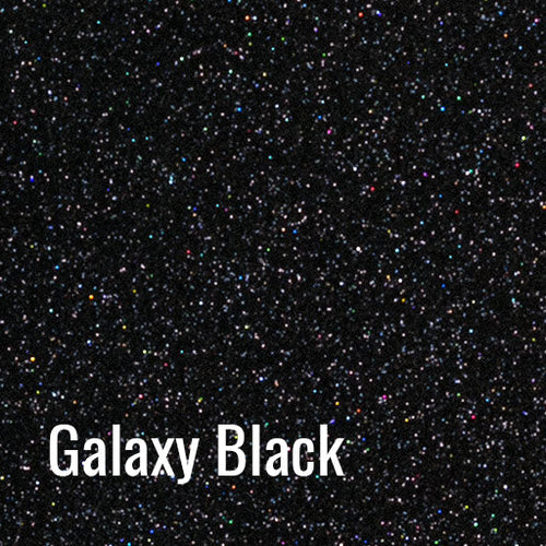 12" Galaxy Black - Siser Glitter Heat Transfer Vinyl (HTV)