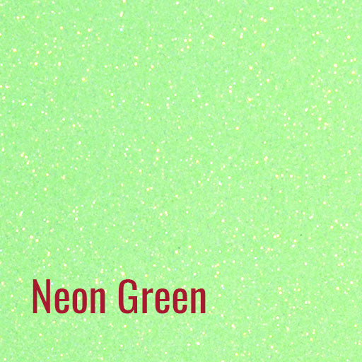 12" Neon Green - Siser Glitter Heat Transfer Vinyl (HTV)