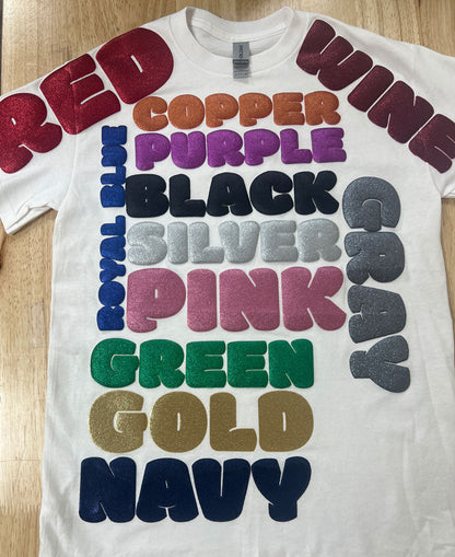 Black Glitter PARART 3D Puff Heat Transfer Vinyl (HTV)