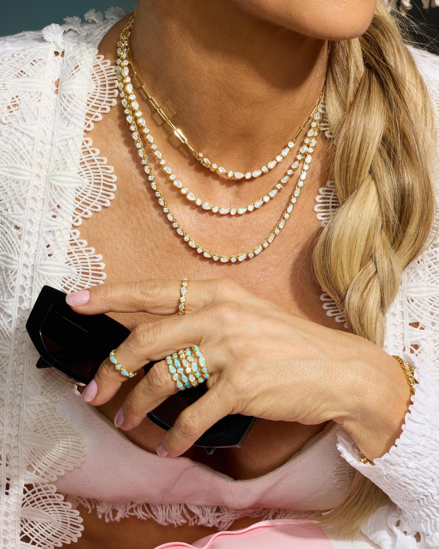 Isla Ring - Gold|White Diamondettes