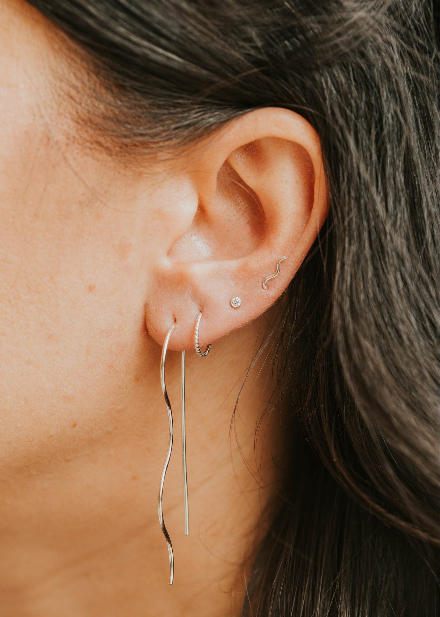 Waves Earring Set - Silver