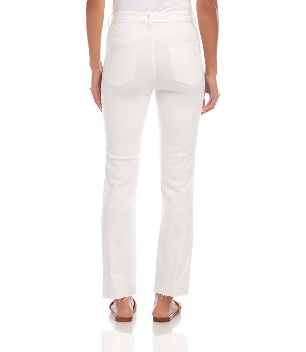 Raw Hem Straight Jeans