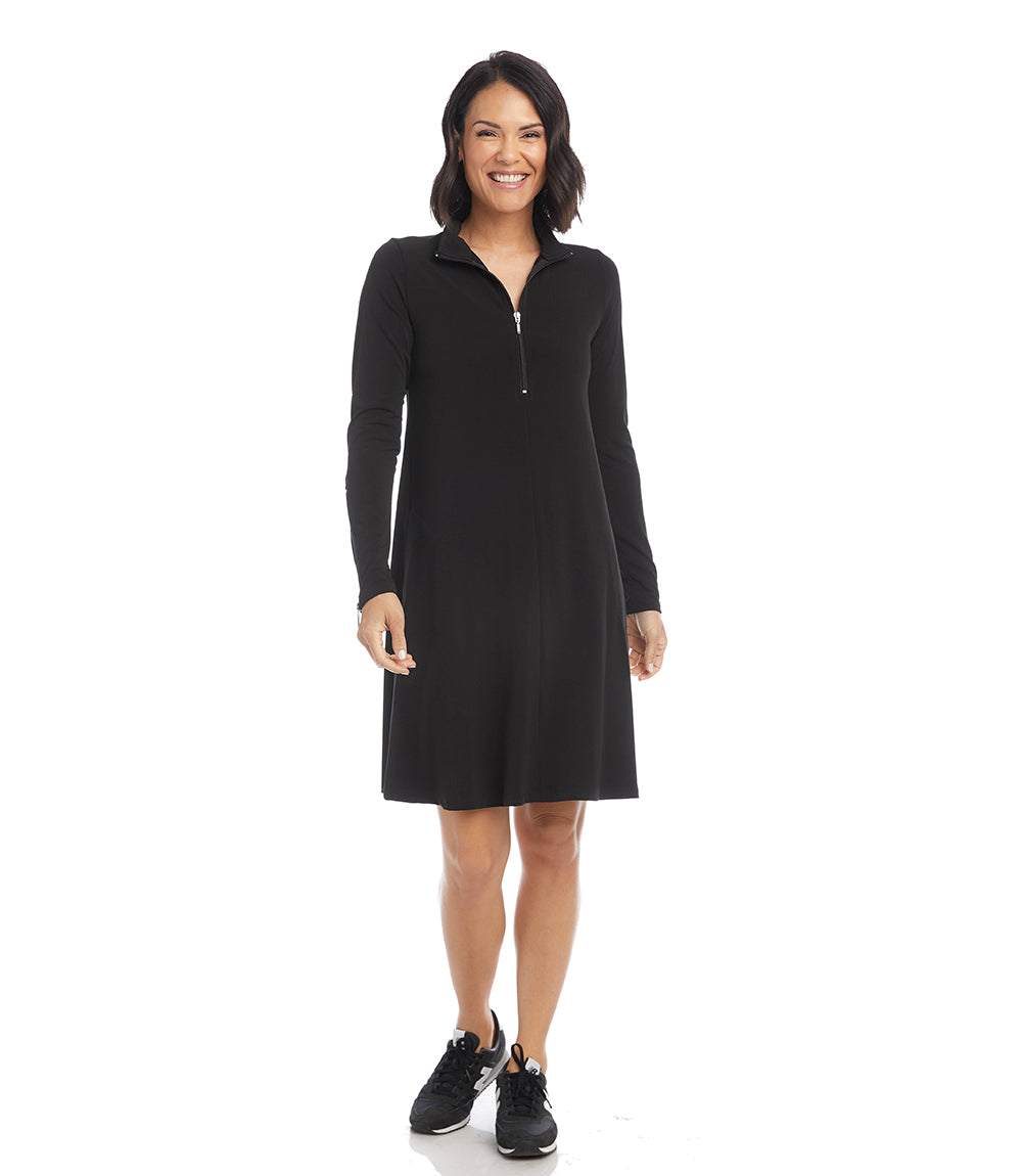 Zip Up Travel Jersey Dress
