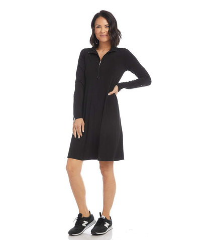 Petite Size Zip-Up Travel Jersey Dress