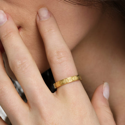 Damascus Tile Ring | Women