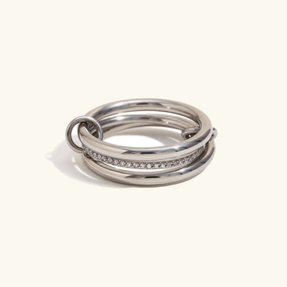 Evadne Diamond Ring Stack