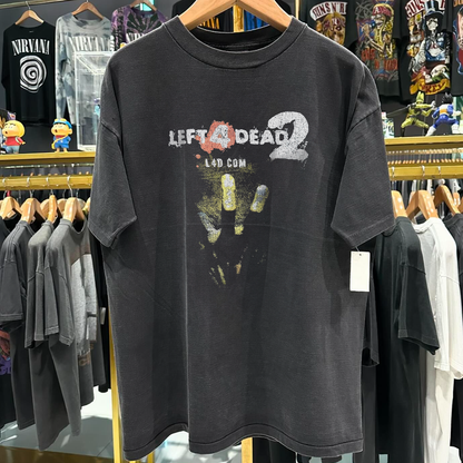 Left 4 Dead 2 2009 Promo Vintage Washed Black T-Shirt