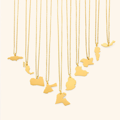 Country Map Necklace | Women