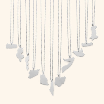 Country Map Necklace | Women