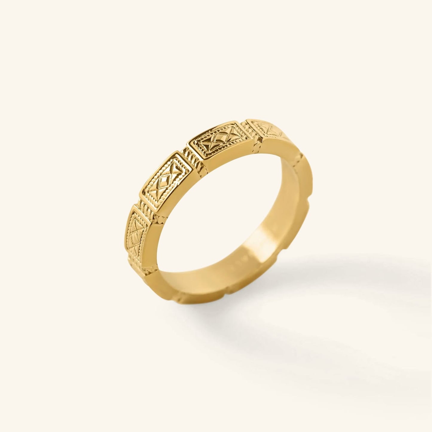 Damascus Tile Ring | Women
