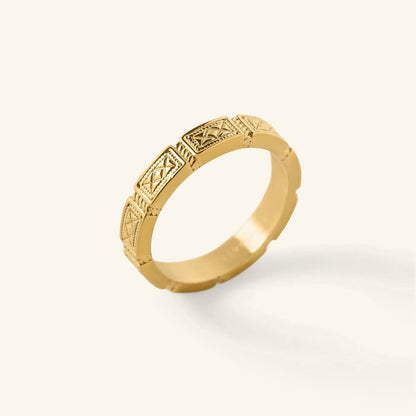 Damascus Tile Ring | Women