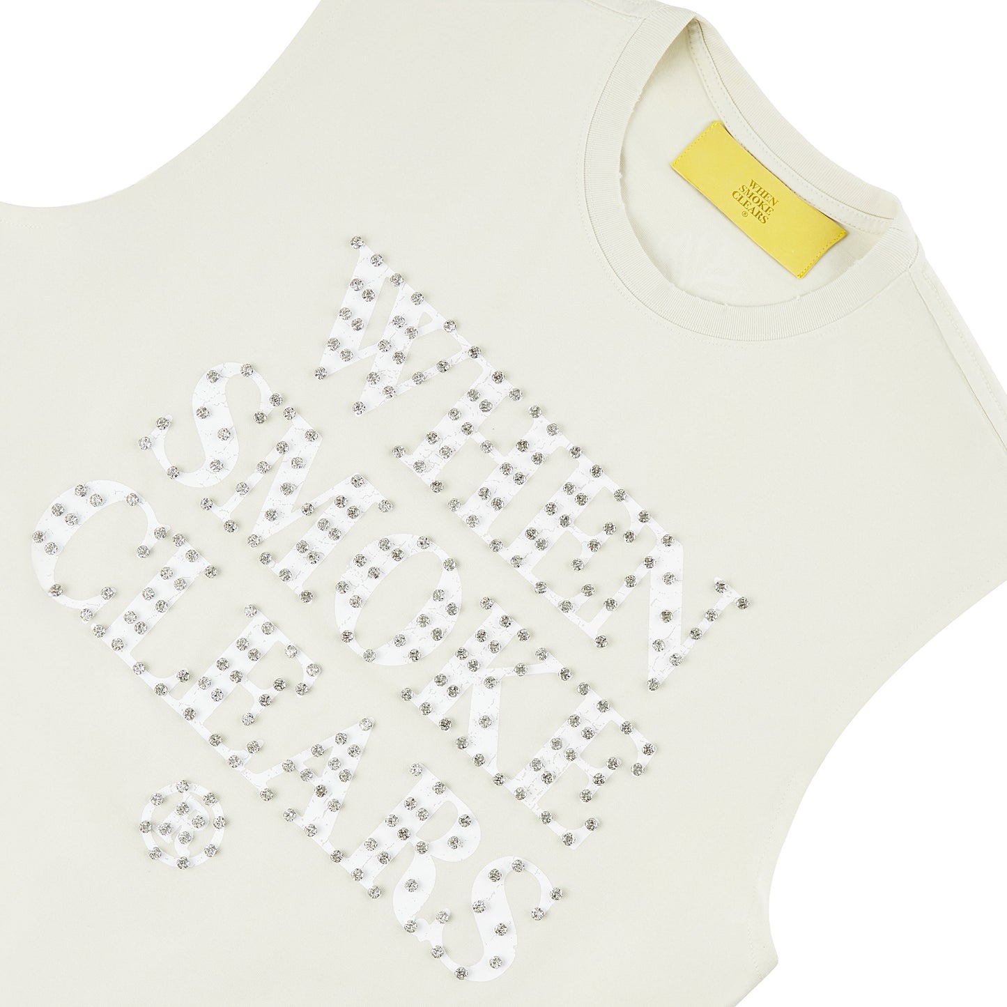 Diamond Sleeveless Tee | Vintage White