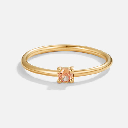 Birthstone 18K Gold Rings