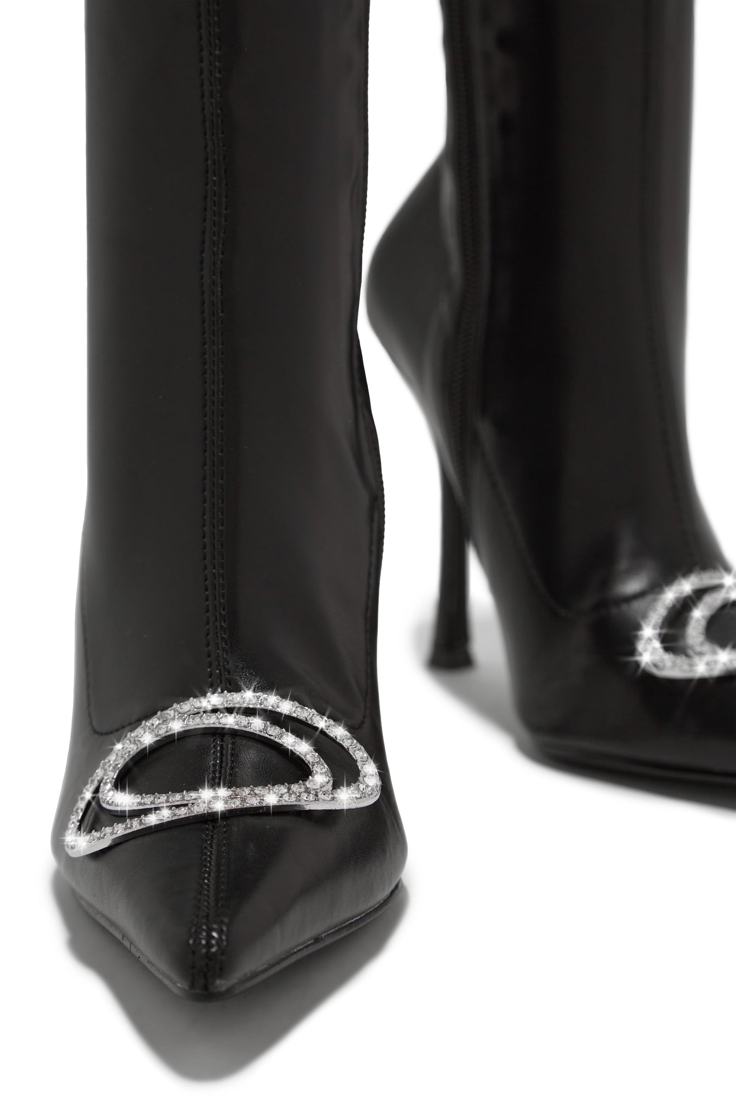 Alisa Embellished Ankle Boots - Black