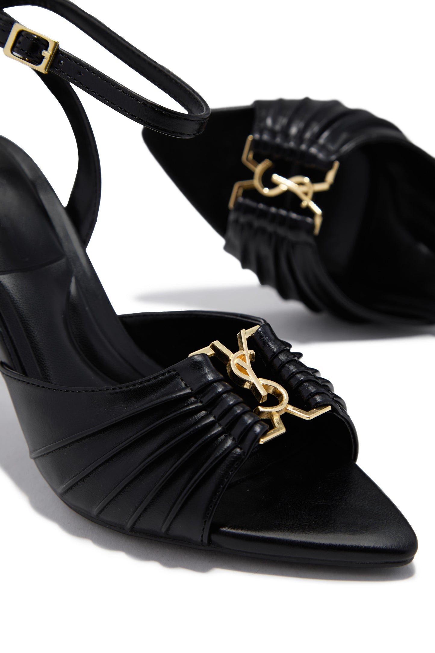 Anahi Single Sole Mid Heels - Black