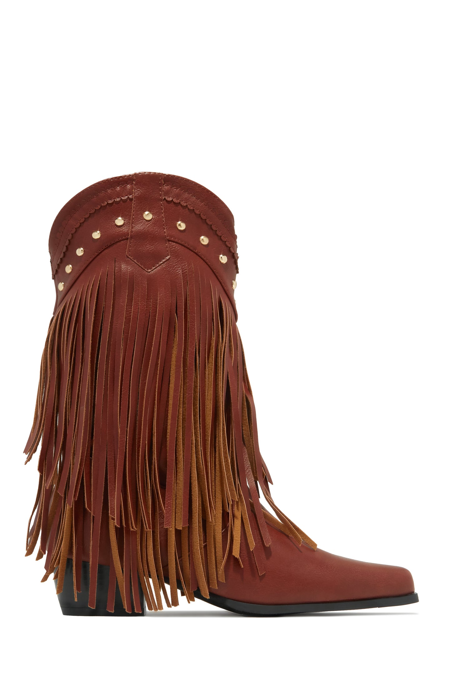 Bayley Fringe Cowgirl Boots - Brown