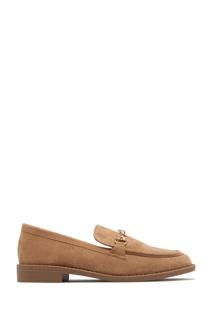Caroline Loafer Flats - Camel Suede