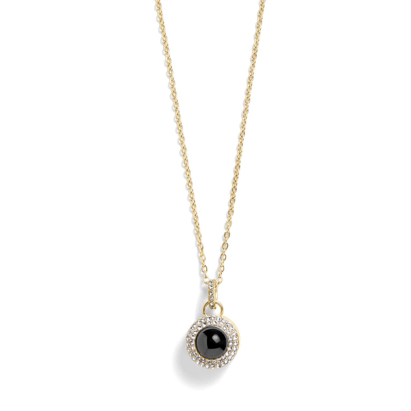 Personalized Pavé Circle Photo Necklace