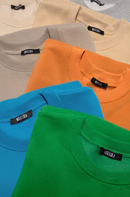 Cozy Feels Adult Crewneck Sweater - Orange