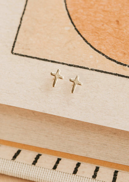 Tiny Cross Studs