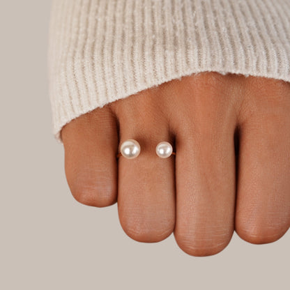 Durya Double Pearl Wrap Ring