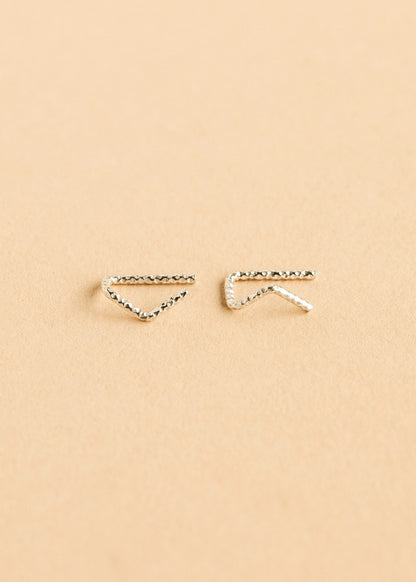 Tiny V Ear Climbers