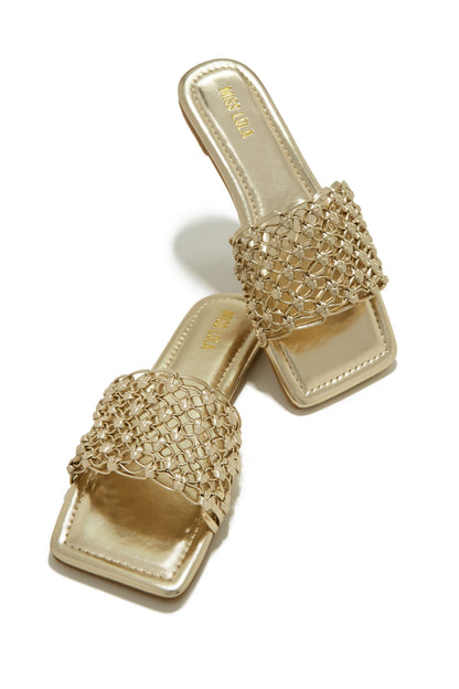 Playa Hermosa Slip On Sandals - Gold