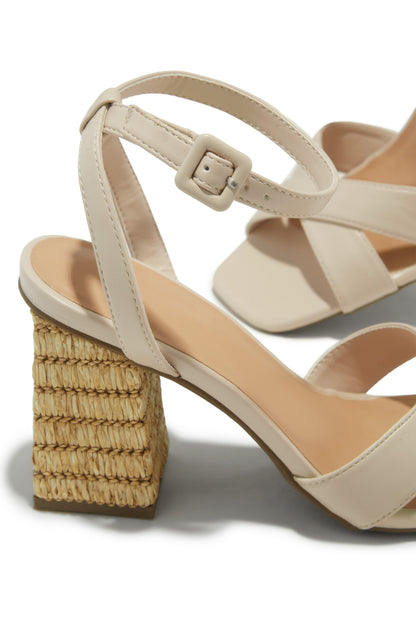 Punta Cana Block Heels - Ivory