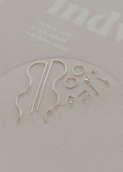 Waves Earring Set - Silver