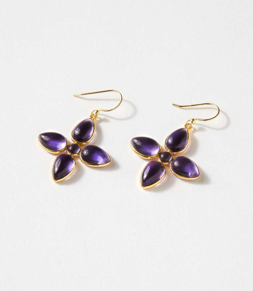 Dangling Gemstone Earrings