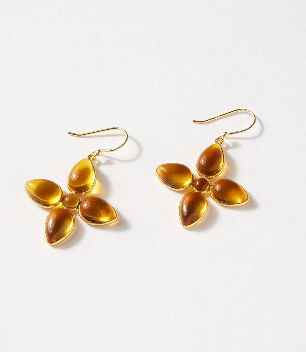 Dangling Gemstone Earrings