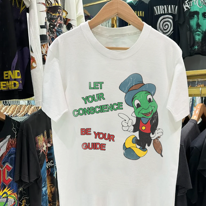 Let Your Conscience Be Your Guide Heavyweight White T-shirt