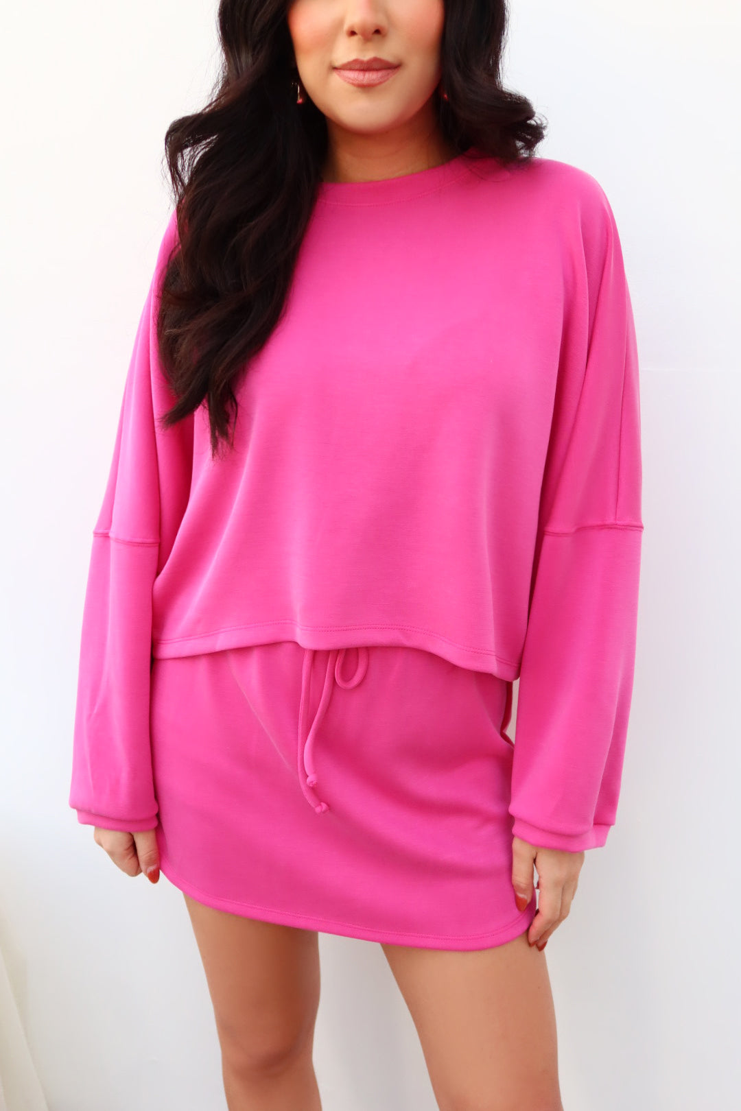 Miley Long Sleeve Top - Candy Pink