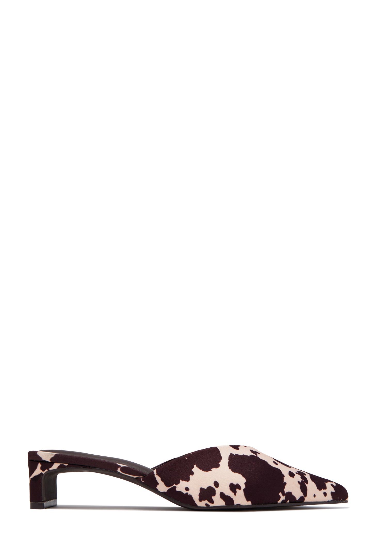 Danielle Mid Heel Mule Pumps - Cow