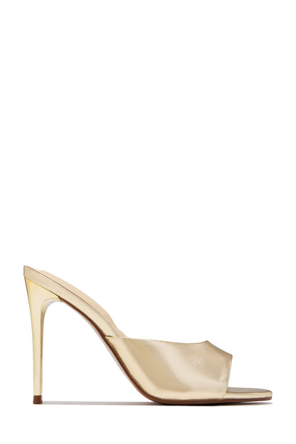 Lolita Single Sole Mules - Gold