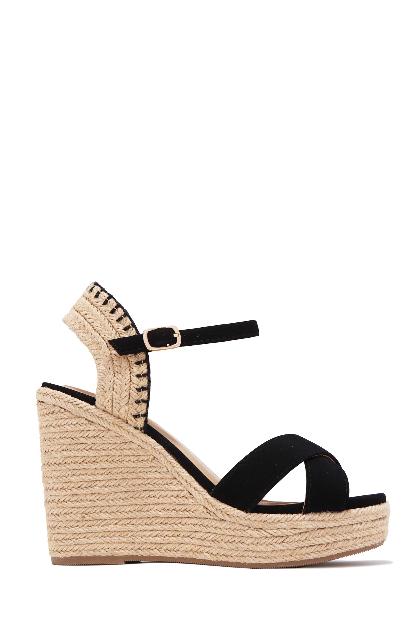 Sol Caliente Espadrille Wedges - Black