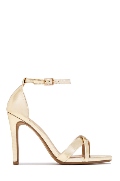 Khloe Single Sole Heels - Gold